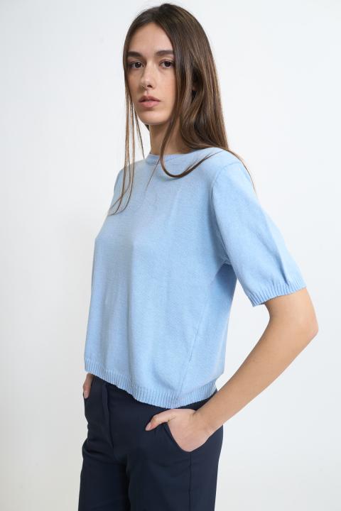 Maglia mezza manica celeste - Primavera Estate 2026 | Brend