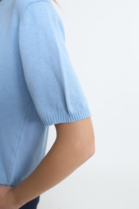 Maglia mezza manica celeste - Primavera Estate 2026 | Brend