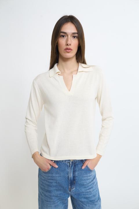 Maglia polo panna - Primavera Estate 2026 | Brend