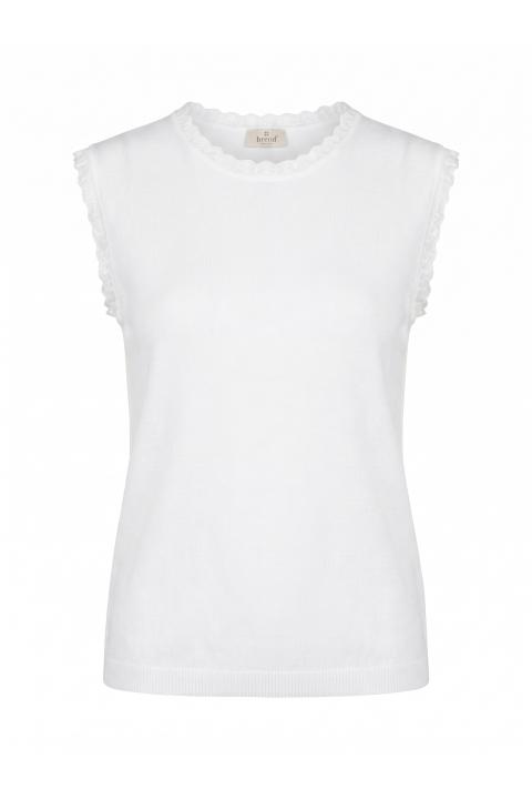 Maglia smanicata pizzo bianco ottico - Primavera Estate 2026 | Brend