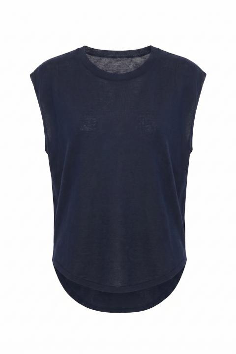 Maglia smanicata blu - Primavera Estate 2026 | Brend