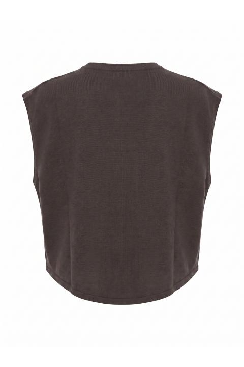 Maglia smanicata marrone - Primavera Estate 2026 | Brend