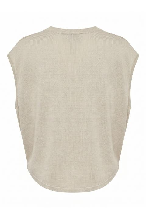 Maglia smanicata naturale - Primavera Estate 2026 | Brend