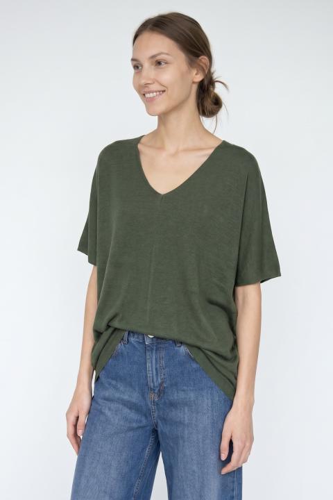 Maglia scollo V kimono militare - Primavera Estate 2026 | Brend