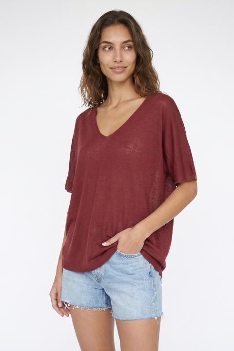 Maglia scollo V kimono peperoncino - Primavera Estate 2026 | Brend