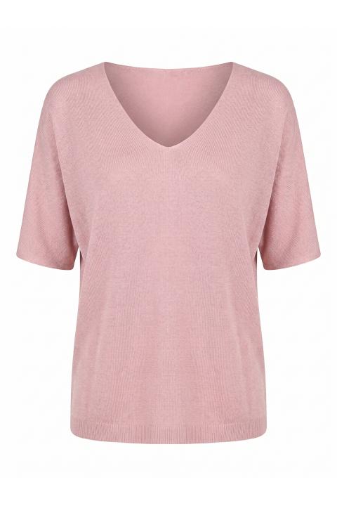 Maglia scollo V kimono rosa - Primavera Estate 2026 | Brend