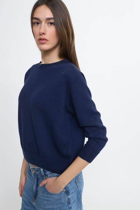 Maglia paricollo scatoletta blu - Primavera Estate 2026 | Brend