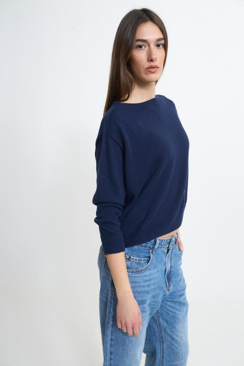 Maglia paricollo scatoletta blu - Primavera Estate 2026 | Brend