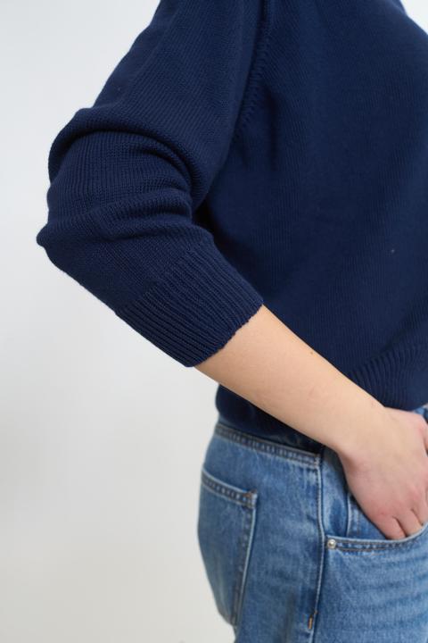 Maglia paricollo scatoletta blu - Primavera Estate 2026 | Brend