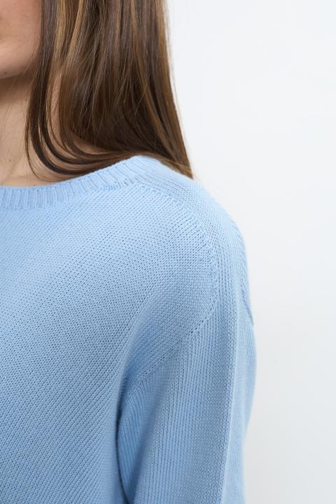 Maglia paricollo scatoletta celeste - Primavera Estate 2026 | Brend