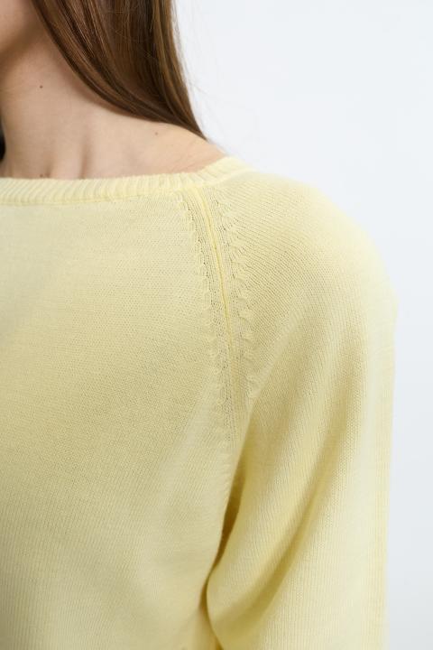 Maglia paricollo raglan giallo - Primavera Estate 2026 | Brend