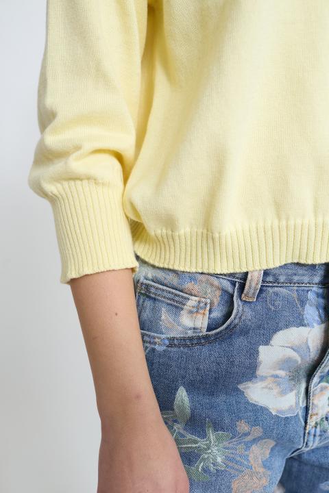 Maglia paricollo raglan giallo - Primavera Estate 2026 | Brend