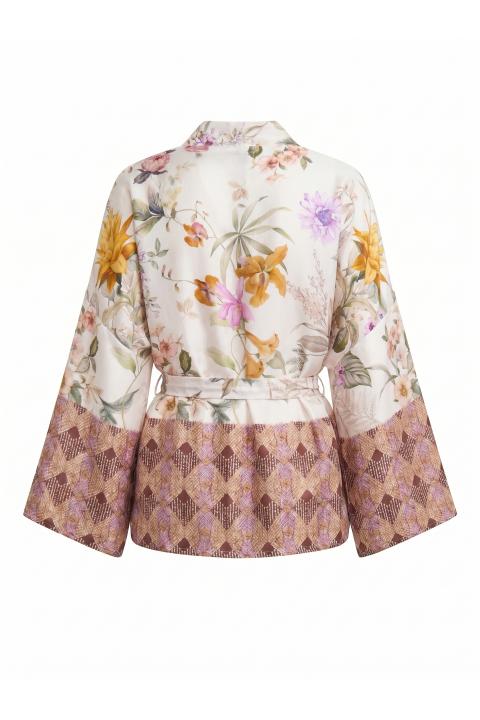 Kimono corto fusciacca floreale lilla - Primavera Estate 2026 | Brend