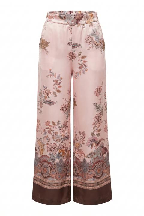 Pantalone palazzo fantasia paisley rosa/celeste - Primavera Estate 2026 | Brend