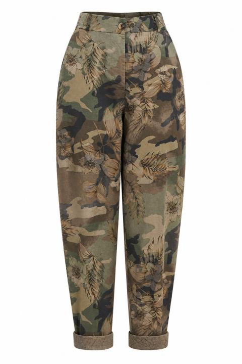 Pantalone barrel elastico camouflage - Primavera Estate 2026 | Brend