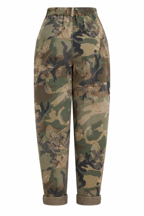 Pantalone barrel elastico camouflage - Primavera Estate 2026 | Brend