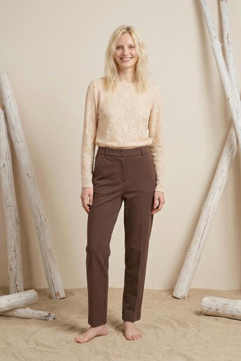 Chinos spachetto punto Milano cacao - Primavera Estate 2026 | Brend