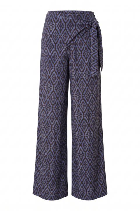 Pantalone pareo stampato geometrico blu - Primavera Estate 2026 | Brend