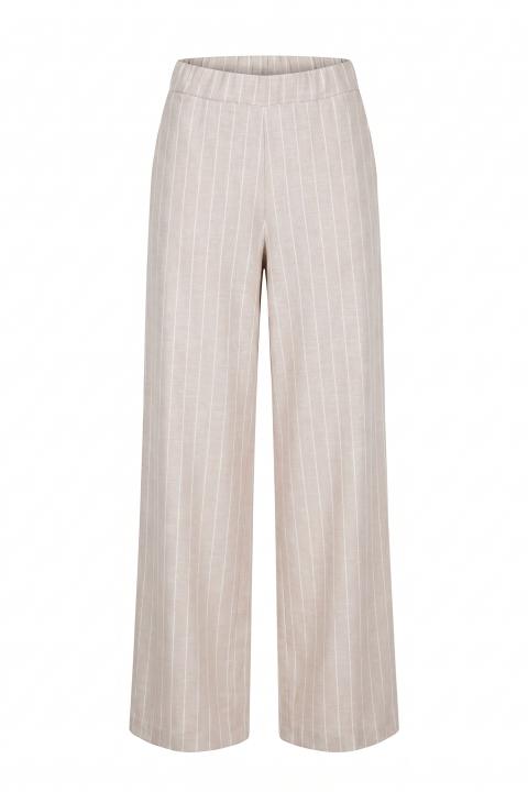 Pantalone palazzo gessato gessato beige - Primavera Estate 2026 | Brend
