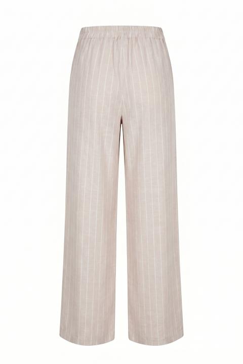 Pantalone palazzo gessato gessato beige - Primavera Estate 2026 | Brend