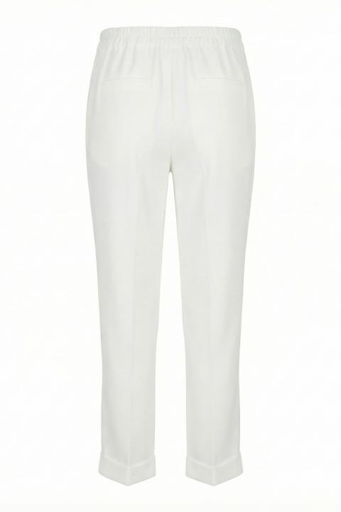 Pantalone elastico tessuto fluido latte - Primavera Estate 2026 | Brend