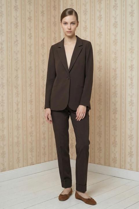 Pantalone elastico tessuto fluido moro - Primavera Estate 2026 | Brend