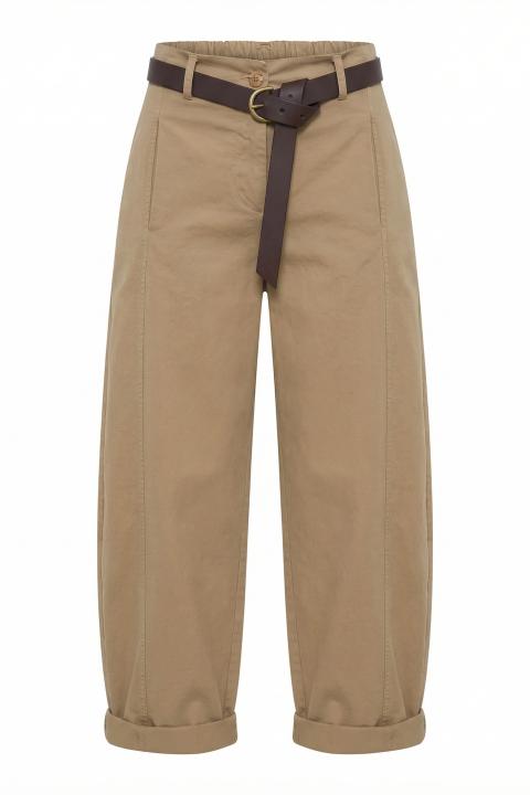 Pantalone baggy elastico cinta biscotto - Primavera Estate 2026 | Brend