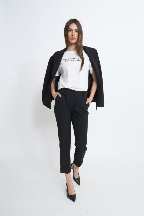 Pantalone cicca risvolto nero - Primavera Estate 2026 | Brend