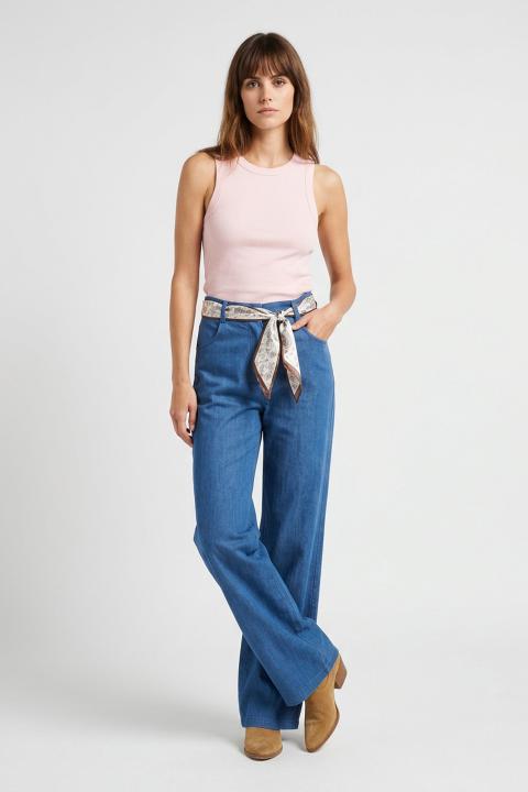 Pantalone palazzo chambry denim medio - Primavera Estate 2026 | Brend