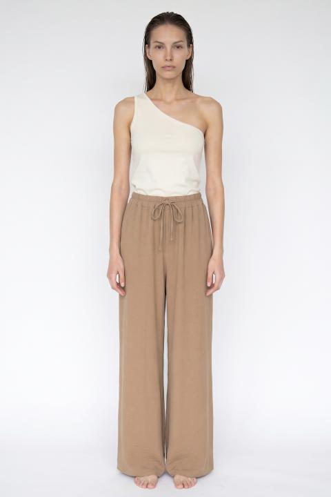 Pantalone palazzo coulisse biscotto - Primavera Estate 2026 | Brend