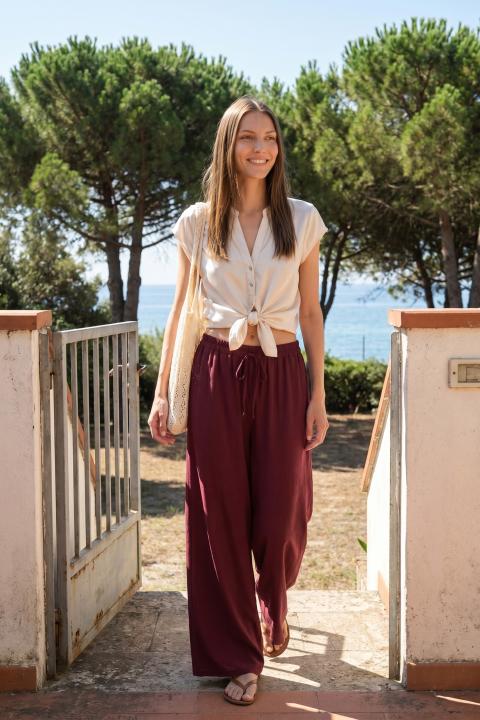 Pantalone palazzo coulisse india - Primavera Estate 2026 | Brend