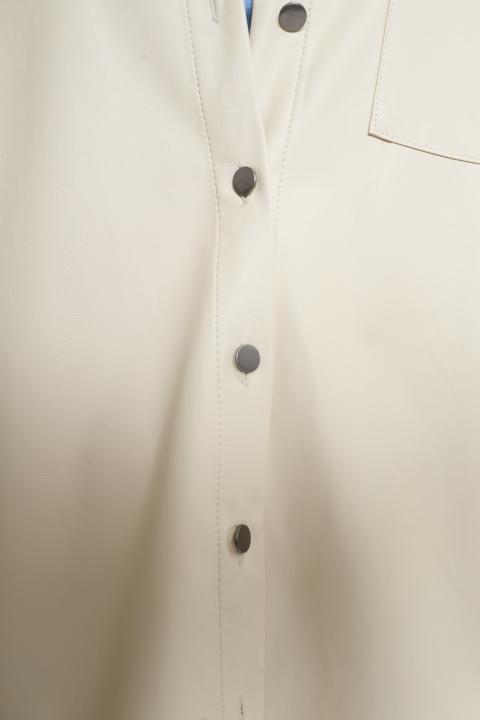 Camicia over effetto pelle beige - Primavera Estate 2026 | Brend