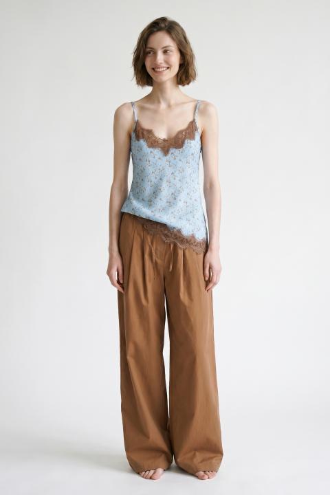 Pantalone palazzo pinces biscotto - Primavera Estate 2026 | Brend