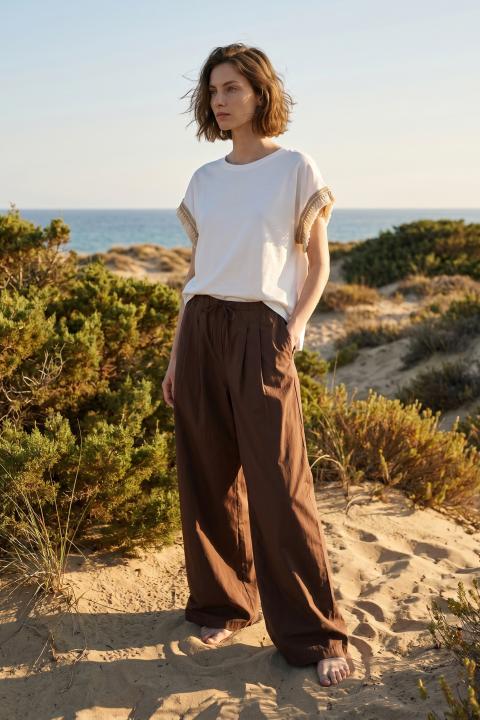 Pantalone palazzo pinces moro - Primavera Estate 2026 | Brend