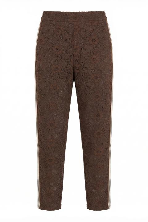 Pantalone pizzo bande marrone - Primavera Estate 2026 | Brend