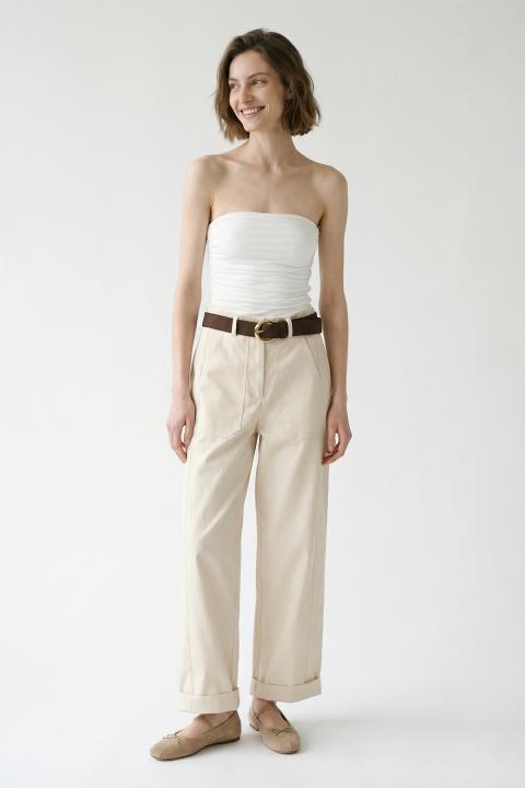 Pantalone wow-tasconi naturale - Primavera Estate 2026 | Brend