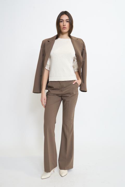 Pantalone flare taupe - Primavera Estate 2026 | Brend