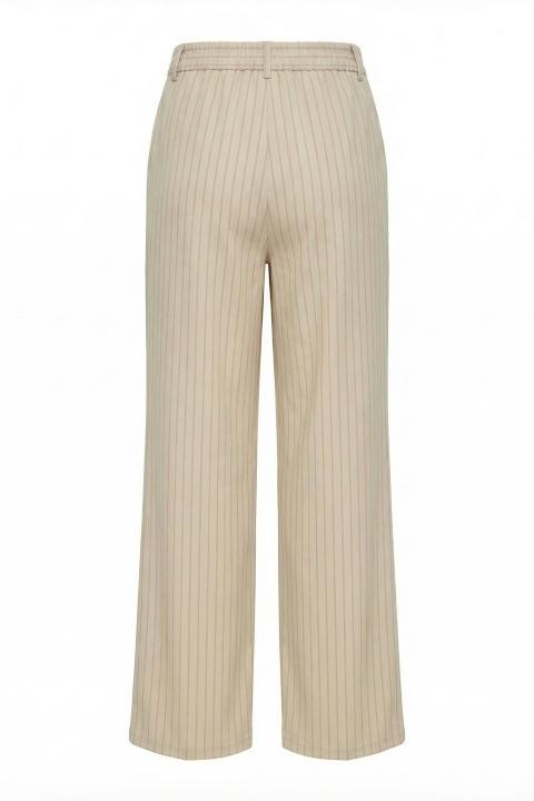 Pantalone gamba dritta gessato beige - Primavera Estate 2026 | Brend