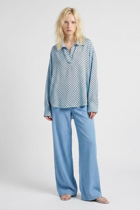 Pantalone palazzo denim denim chiaro - Primavera Estate 2026 | Brend