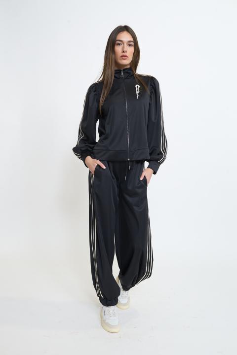 Pantalone balloon bande laterali nero - Primavera Estate 2026 | Brend