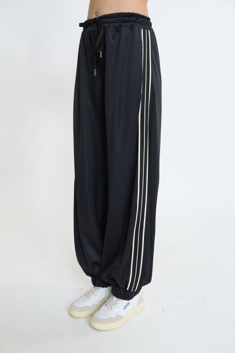 Pantalone balloon bande laterali nero - Primavera Estate 2026 | Brend