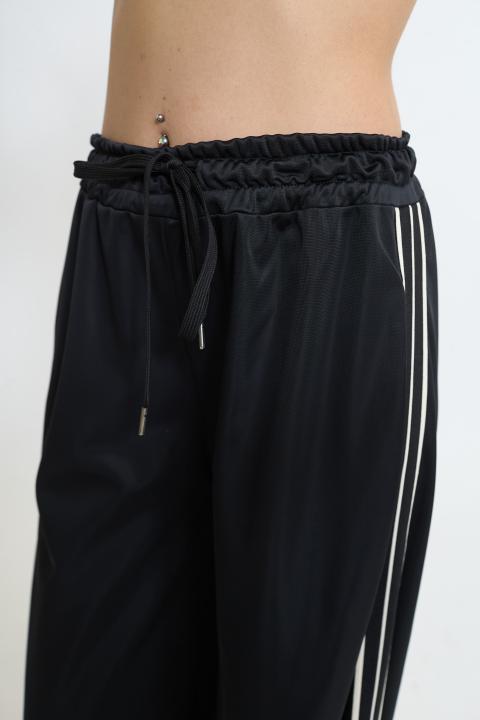 Pantalone balloon bande laterali nero - Primavera Estate 2026 | Brend