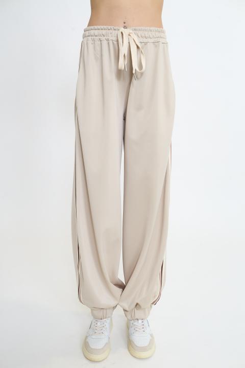 Pantalone balloon bande laterali sabbia - Primavera Estate 2026 | Brend