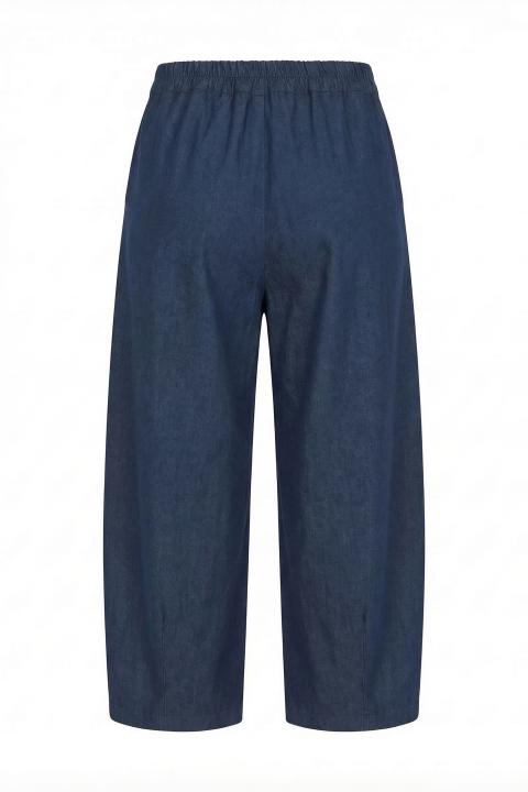 Pantalone barrel elastico denim scuro - Primavera Estate 2026 | Brend