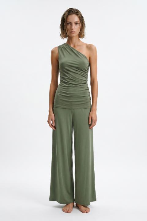 Pantalone palazzo viscosa militare - Primavera Estate 2026 | Brend