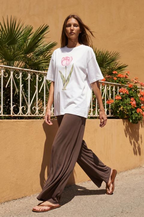 Pantalone palazzo viscosa moro - Primavera Estate 2026 | Brend