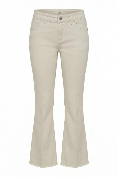 Pantalone flare sfrangiato beige - Primavera Estate 2026 | Brend