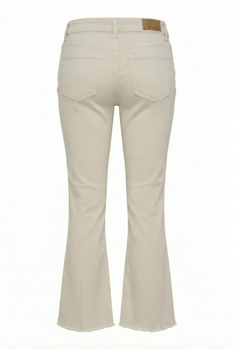Pantalone flare sfrangiato beige - Primavera Estate 2026 | Brend