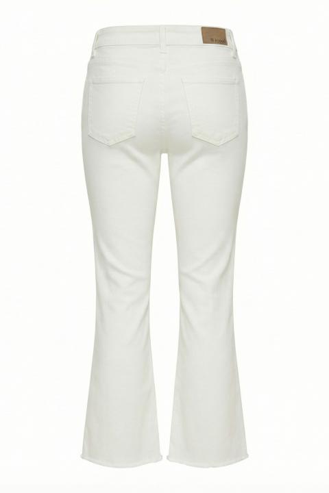 Pantalone flare sfrangiato latte - Primavera Estate 2026 | Brend
