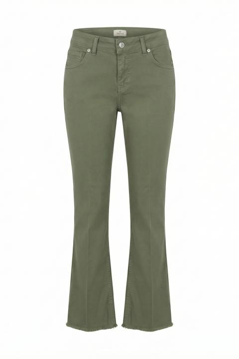 Pantalone flare sfrangiato salvia - Primavera Estate 2026 | Brend